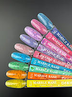 Цветная база Marble base Designer Professional (9 мл.) - с разноцветной поталью
