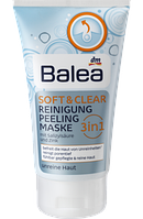 Гель для вмивання й очищення шкіри обличчя Balea Waschgel Soft & Clear 3in1 Reinigung Peeling Maske 150 мл