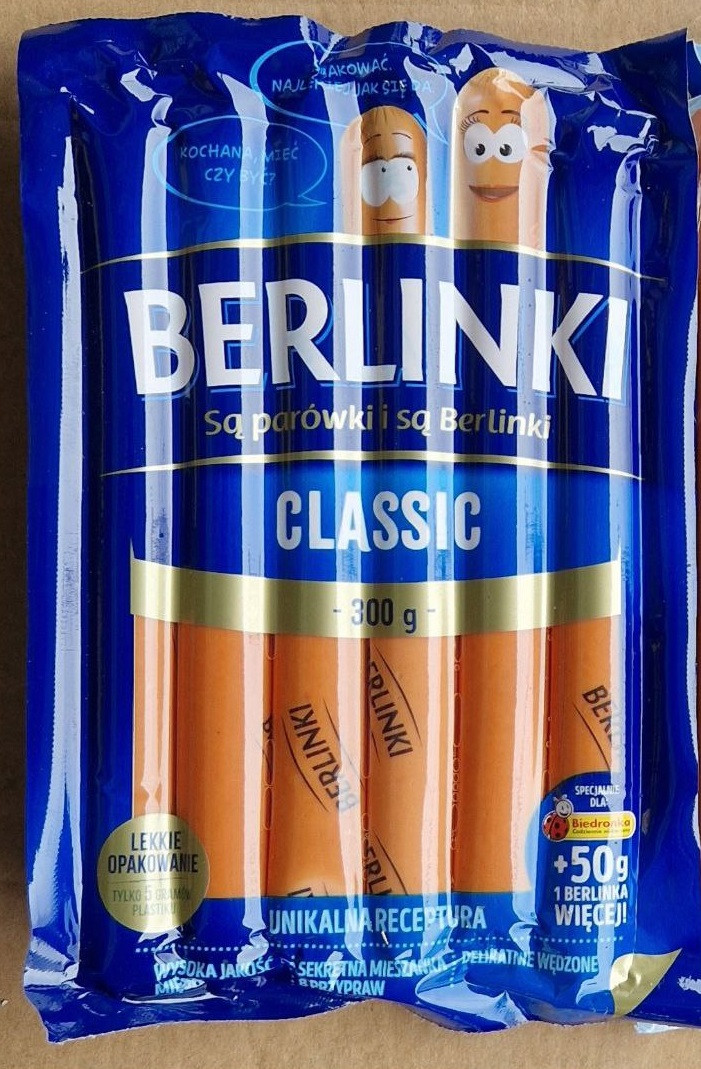 Сосиски Berlinki Classic 300 г.