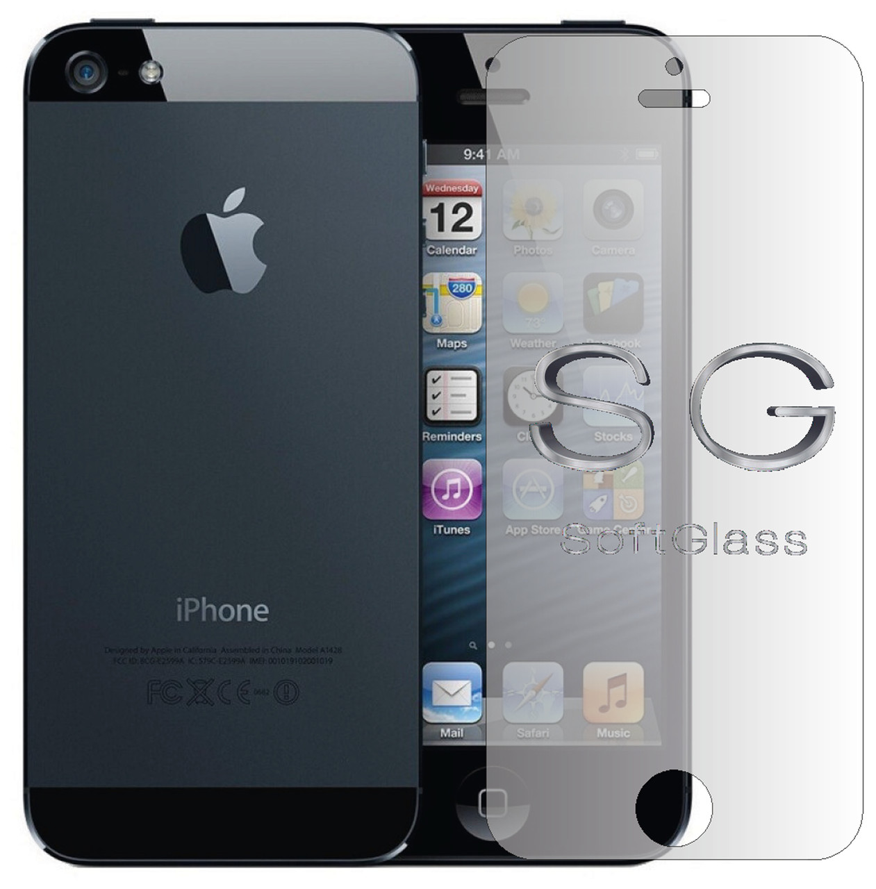 М'яке скло для Apple iPhone 5S на екран поліуретанове SoftGlass