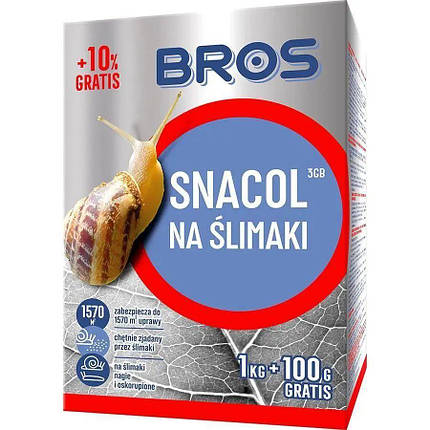 Засіб від слимаків BROS Snacol/Снакол (Слімакс) Коробка 1кг, фото 2