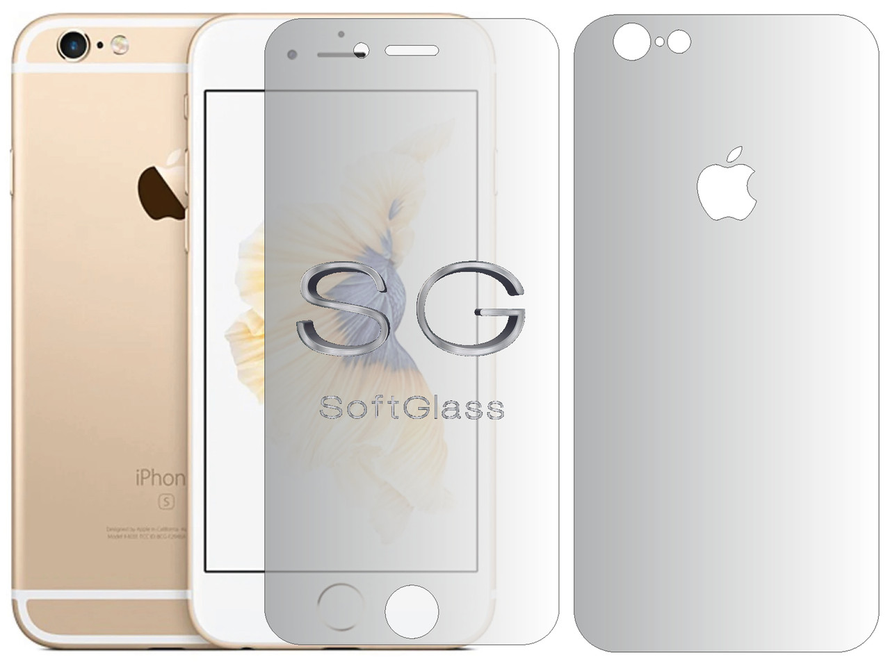 М'яке скло Apple iPhone 6S Комплект: Передня та Задня панелі поліуретанове SoftGlass