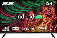 Телевізор 43" 2E LED FHD 60Hz Smart Android Black 2E-43A07K