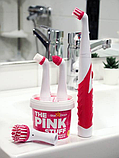 Набір для чищення (ел. скруббер + 4 насадки) Pink Stuff Miracle Scrubber Kit, фото 5