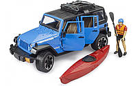 Игрушка Bruder Jeep Wrangler Rubicon Unlimited с каяком и фигуркой (02529)