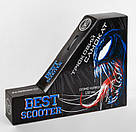 Трюковий самокат міцний легкий Best Scooter Simbiote 44374 Чорний / Синій Самокат трюковий хік система, фото 2