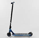 Трюковий самокат міцний легкий Best Scooter Simbiote 44374 Чорний / Синій Самокат трюковий хік система, фото 3