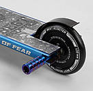 Трюковий самокат міцний легкий Best Scooter Simbiote 44374 Чорний / Синій Самокат трюковий хік система, фото 6