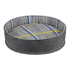 Лежанка для собак BronzeDog повсть+бязь Кругла Сіра S