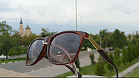 Мужские ретро-очки от солнца коричневые UV-400