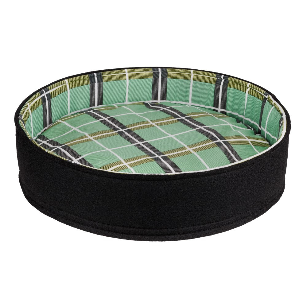 Лежанка для котів BronzeDog повсть+бязь Кругла Чорна S, фото 1