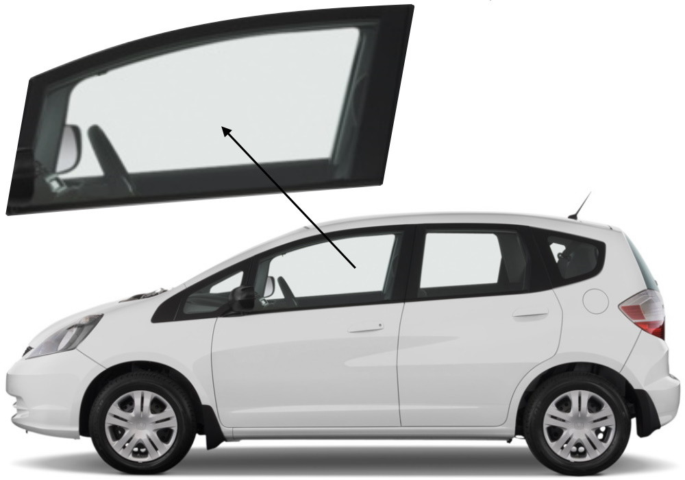 Бічне скло Honda Fit 2009-2016 передніх дверей ліве