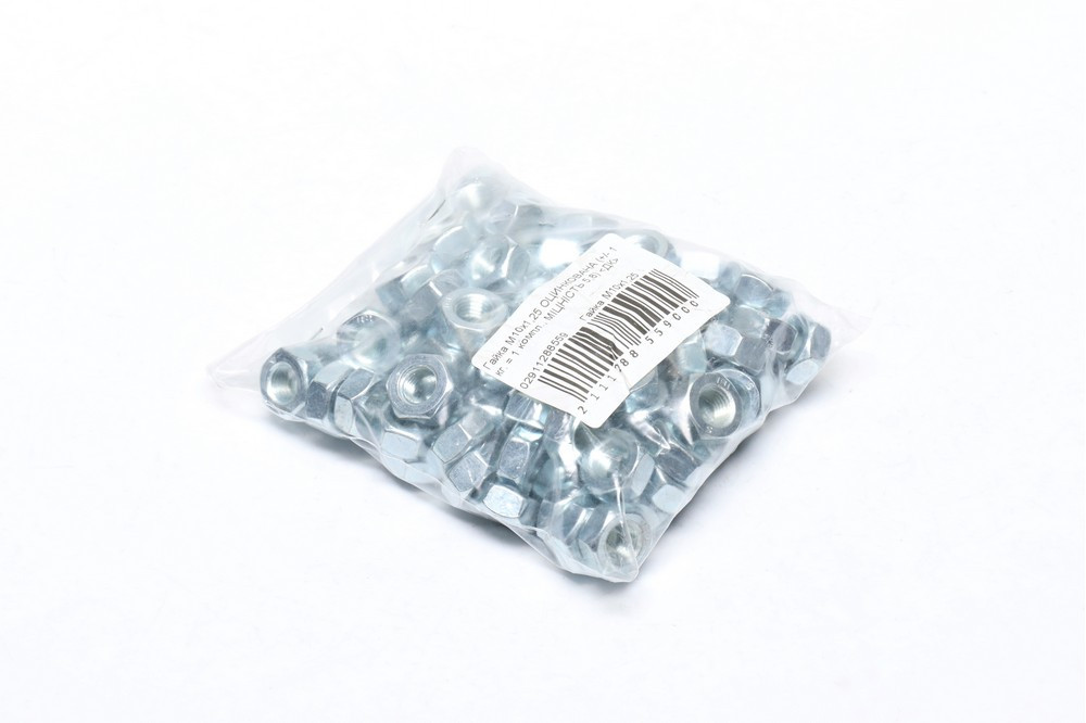 Гайка М10х1,25 ОЦИНКОВАНА (+/- 1 кг. = 1 компл., МІЦНІСТЬ 5,8)  Гайка М10х1,25