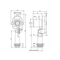 Універсальний сифон для пісуару Ø40-50 мм, білий Sanpreis, фото 3