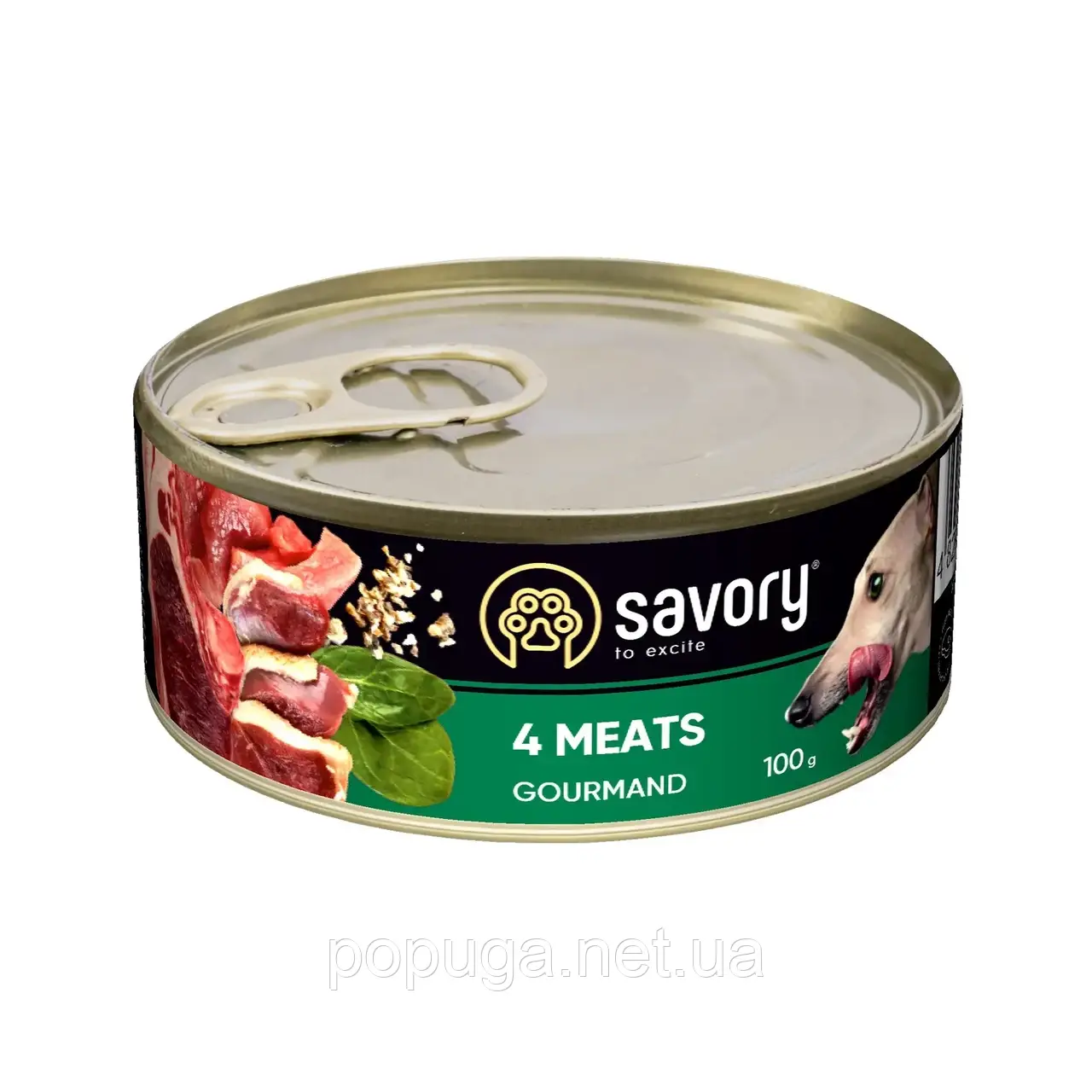 Вологий корм для дорослих собак Savory 100г ( 4 м'яса)