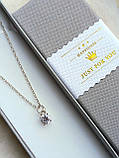 Срібний комплект ланцюжок з кулоном, фото 7