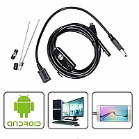 Эндоскопическая камера USB с подсветкой Endoscope camera 2 meter 7mm для iOS и Android