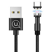 Магнитный кабель вращаться на 180° microUsb USAMS U59 1m, 2.1A