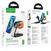 Бездротова зарядна станція 3 в 1 Hoco CQ3 15W для iPhone 12-15/AirPods/Apple Watch | MagSafe | Fast Charger | Black |, фото 11
