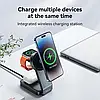 Бездротова зарядна станція 3 в 1 Hoco CQ3 15W для iPhone 12-15/AirPods/Apple Watch | MagSafe | Fast Charger | Milky White |, фото 8