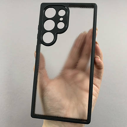 Чохол для Samsung Galaxy S24 Ultra накладка із захистом камери на телефон самсунг с24 ультра чорний, фото 1