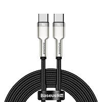 Кабель для быстрой зарядки BASEUS Type-C to Type-C Cafule Series Metal Data Cable |2m, 5A, 100W, PD| black