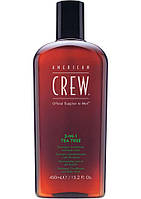 Средство 3-в-1 по уходу за волосами и телом American Crew Shampoo, Conditioner and Body Wash Tea Tree 3in1 450