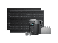 Комплект EcoFlow PowerStream - мікроінвертор 800W + зарядна станція Delta Max 2000 та сонячні панелі 2х400