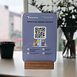Табличка з QR-кодом на дерев'яній підставці А6 105х150х40 мм ACRY, фото 7
