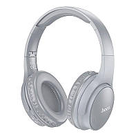 Наушники беспроводные Bluetooth c микрофоном HOCO W40 |BT5.3, 7h, AUX, Micro-SD| Silver