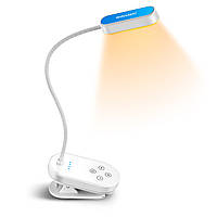 Настольная универсальная лампа LED беспроводная с клипсой Glocusent Mini clip-on Book light white