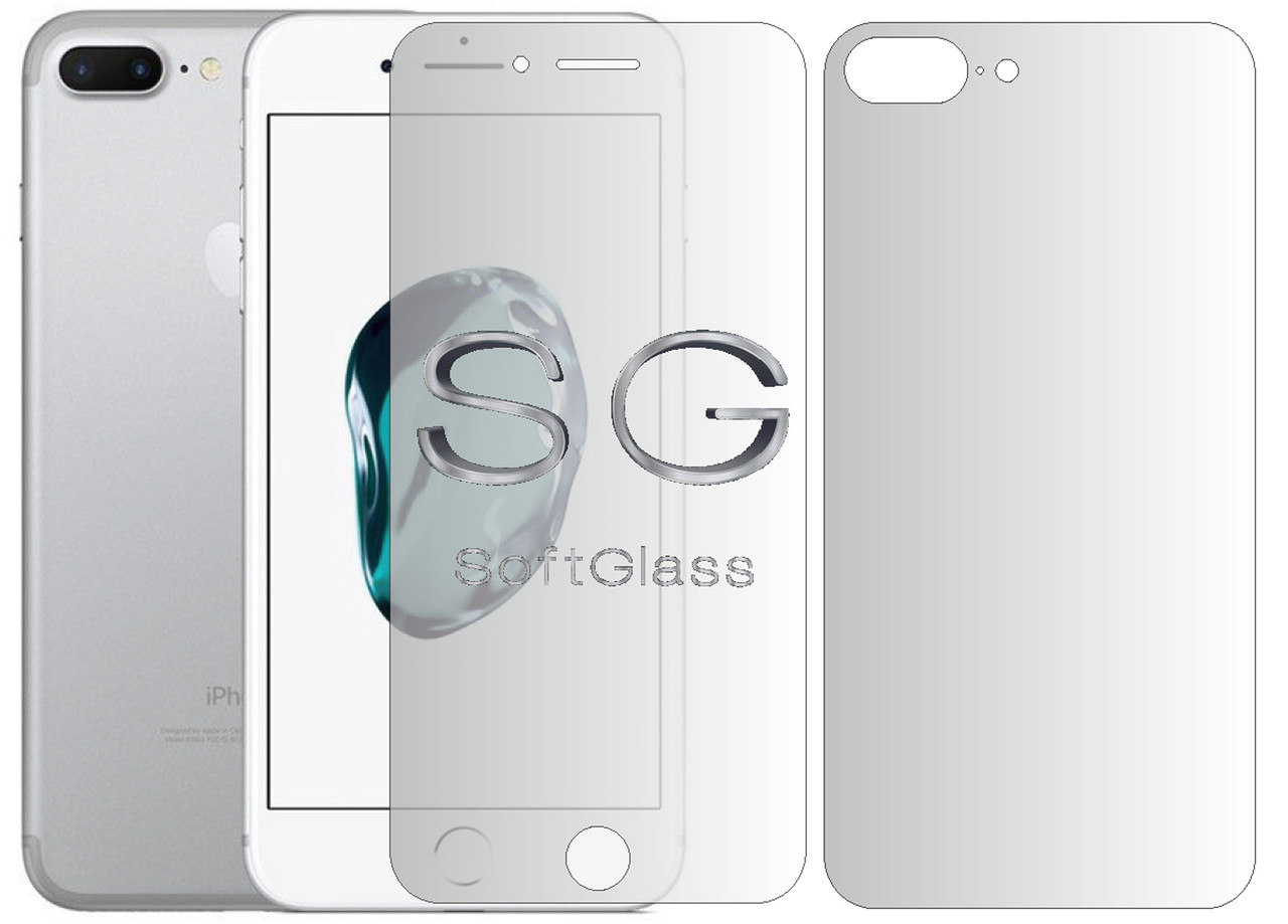 М'яке скло Apple iPhone 7 Plus Комплект: Передня та Задня панелі поліуретанове SoftGlass