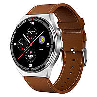 Смарт-часы XO J1 Porsche Wireless Charging Smart Sport Call Watch |BT Call, Track, HeartRate, IP68| Brown