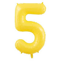 Цифра з плівки Slim Star жовтий "5" 40" (102см) в упаковці
