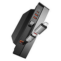 Концентратор USB Хаб Baseus T-Space Series HUB USB-C для Tesla 3/Y з вбудованим кабелем 45 Вт|2хUSB/2хType-C|