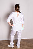 Костюм медичний жіночий Злата (коттон, білий, р.42-56) Марія, фото 2