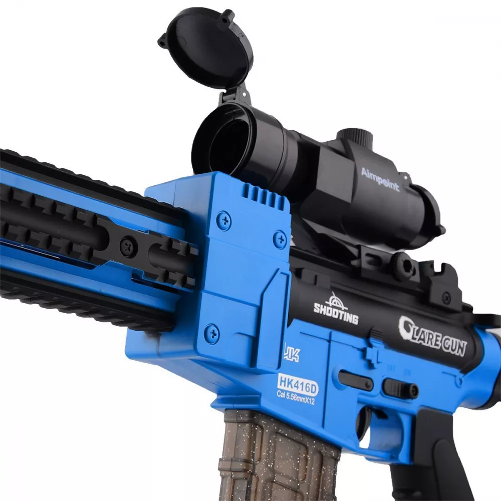 Игрушечный детский автомат ZERO M416 аккумуляторный стреляющий поролоновыми пулями Black-Blue (12 патронов) - фото 2 - id-p2134667172