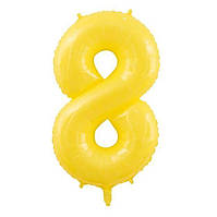 Цифра з плівки Slim Star жовтий "8" 40" (102см) в упаковці