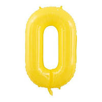 Цифра з плівки Slim Star жовтий "0" 40" (102см) в упаковці