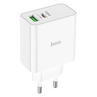 Сетевое зарядное устройство Hoco C113A Awesome | 65 Вт, 1 USB-A, 1 Type C| Адаптер с быстрой зарядкой Белый