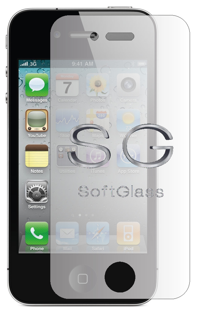 М'яке скло для Apple iPhone 4 на екран поліуретанове SoftGlass