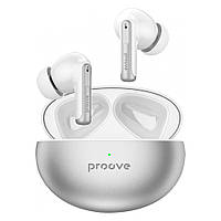 Наушники Беспроводные Bluetooth Proove Thunder Buds TWS with ANC Шумоподавление | BT5.3, 5H, Type-C| Silver