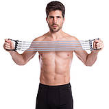 Еспандер пружинний плечовий на 5 смуг навантаження 30 кг FI-3863, фото 9
