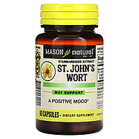 Экстракт Зверобоя, 300 мг, Standardized Extract, St. John's Wort, Mason Natural, 60 капсул
