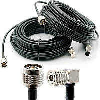 Высокочастотный кабель удлинитель с CG240 разъемом QMA под антенны ALIENTECH для дронов CG240-QMA-MW/N-M, 10