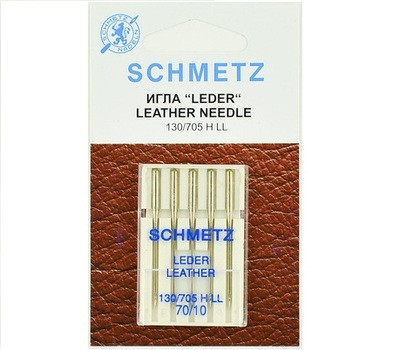Голки Schmetz "Leather" № 70 для шкіри з ріжучим вістрям