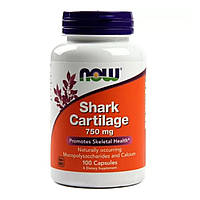 Акулий Хрящ (Shark Cartilage) 750 мг 100 капсул NOW-03270