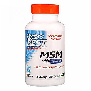 Метилсульфонілметан МСМ (MSM) 1500 мг 120 таблеток DRB-00097