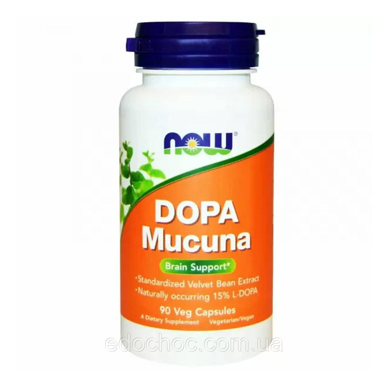Мукуна пекуча Капікачху (Dopa Mucuna) 90 капсул NOW-03092, фото 1