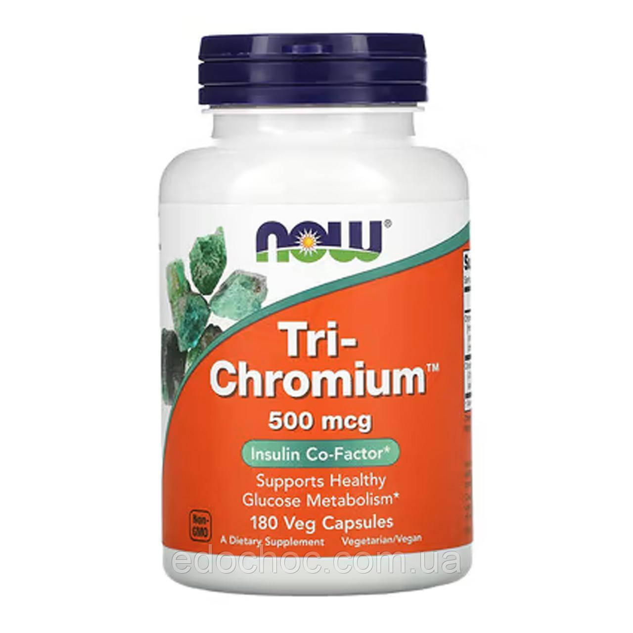 Хром (Tri-Chromium) 500 мкг 180 капсул NOW-01426, фото 1